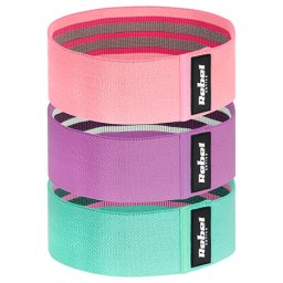 Set 3 benzi elastice textile pentru fitness Rebel Active, 27–55 kg