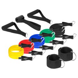 Set 5 benzi de rezistenta Power Tube 5–30 kg Rebel Active, cu manere