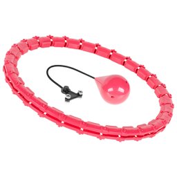 Cerc fitness Smart Hula Hoop reglabil 50 cm, roz, Rebel Active