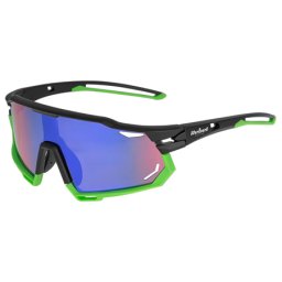 Ochelari sport polarizati Rebel Active UV400, negru-verde, lentile TAC