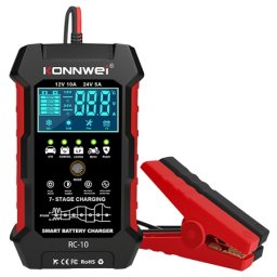 Redresor auto Konnwei RC-10 10A pentru baterii 12/24V, cu functie de reparatie