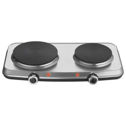 Plita electrica dubla Sencor 2250W, inox, 2 zone 18/15 cm