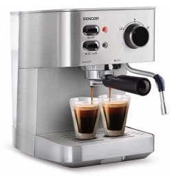 Espressor manual Sencor 15 bar, carcasa inox, rezervor 1.5 L, 1050 W