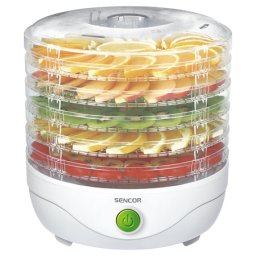 Deshidrator alimente Sencor 250W cu 5 tavi, uscare uniforma si silentioasa