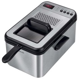 Friteuza Sencor 3,2 L, 2200W, 5 programe, inox, cu fereastra