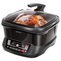 Multicooker Sencor 4,8L cu 18 functii, 1800W, vas antiaderent si capac transparent