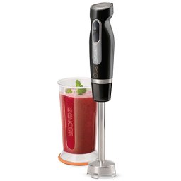 Blender de mana Sencor 800W, 2 viteze si Turbo, negru, cu lame titan si pahar 0,7L
