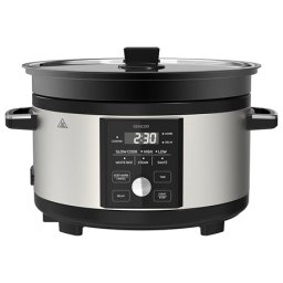 Slow cooker Sencor 5,5 L cu 5 programe presetate si functie Keep Warm