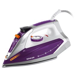 Fier de calcat cu abur Sencor 2400W, talpa ceramica, anti-calcar, cablu 3 m