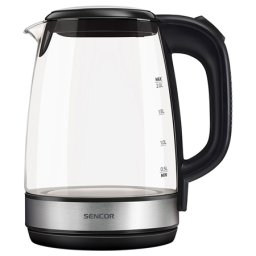 Fierbator electric Sencor din sticla 2L, 2200W, LED si oprire automata
