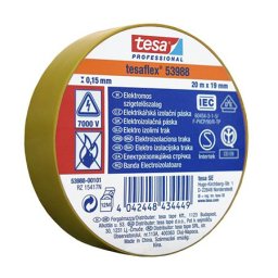 Set 10x banda izolatoare Tesa Tesaflex galbena 20 m pentru izolatii electrice