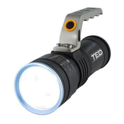 Lanterna de mana LED 10W din aluminiu, cu zoom si 3 acumulatori 18650