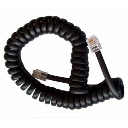 Cablu telefonic spiralat negru 2,1 m pentru receptor, flexibil si rezistent