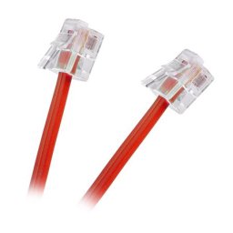 Cablu extensie telefonic rosu 2 m, RJ11, pentru telefon/fax/modem
