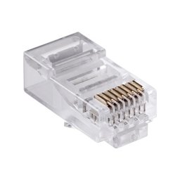 Mufa RJ45 8P8C Cat 6e pentru cablu UTP, conector modular transparent