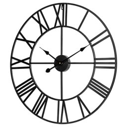 Ceas de perete Teesa 60 cm din metal, cu cifre romane, design modern