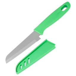 Cutit pentru fructe si legume Teesa, din otel inoxidabil, cu teaca verde