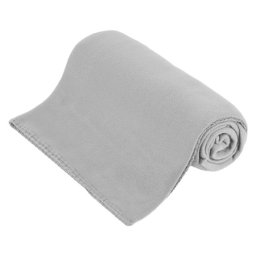 Patura fleece polar Teesa 130x150 cm, gri, moale si calduroasa