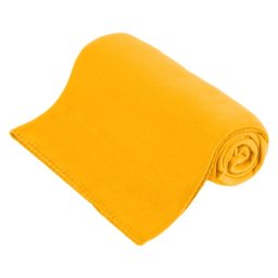Patura fleece polar galbena Teesa 130x150 cm, moale si usoara