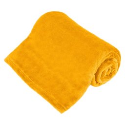 Patura fleece polar Teesa 150x200 cm, galbena, moale si calduroasa
