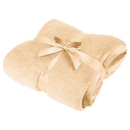 Patura fleece polar Teesa 200x220 cm, crem, moale si calduroasa