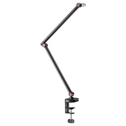 Brat de birou pliabil pentru microfon Cabletech, cu clema si management cabluri