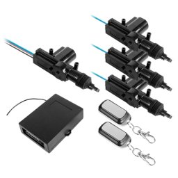 Kit închidere centralizata auto 3+1 (1 actuator principal + 3 simple), 12V