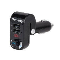 Modulator FM auto Bluetooth 4.2 cu 2 porturi USB, microSD si microfon
