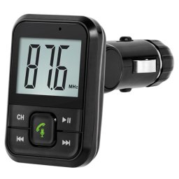Modulator FM auto cu Bluetooth 5.0, USB, AUX si microSD, ecran LCD