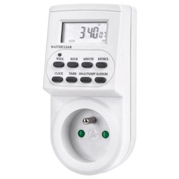 Priza cu temporizator digital programabil, 2300W, afisaj LCD