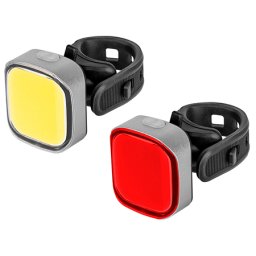 Set lumini bicicleta fata/spate USB-C, 36 LED, IPX4, Rebel