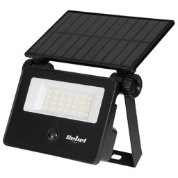 Proiector solar Rebel 6W, 800 lm, 6500K, cu senzor de miscare si crepuscul, IP54