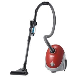 Aspirator cu sac Samsung 750W, 2.5L, compact, rosu, raza 9.2 m