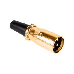 Mufa XLR tata metalica aurie (Gold) pentru cabluri audio profesionale