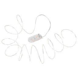 Sir luminos festiv cu 20 mini LED alb rece, 1,9 m, pe baterii, pentru interior