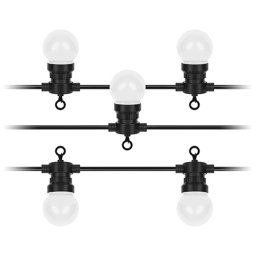 Sir luminos LED exterior alb cald 6 m, 50 LED, IP44, 24V Rebel