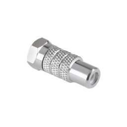 Adaptor F tata - RCA mama, conector metalic pentru TV, cablu si audio-video
