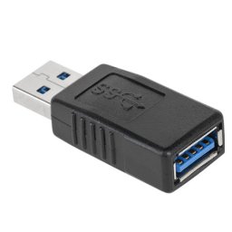 Adaptor USB 3.0 tata–mama compact, pentru prelungire port USB, negru