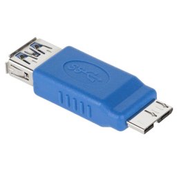 Adaptor USB 3.0 A mama la Micro-USB tata, pentru conectare rapida (albastru)