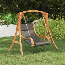 Scaun balansoar fara cadru leagan cu perna, lemn masiv curbat GartenMobel Dekor