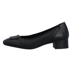 Pantofi dama, Rieker, 43453-00-Negru, casual, piele naturala, cu toc, negru (Marime: 41)
