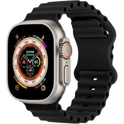 Apple Watch Ultra 3, GPS, Cellular, Carcasa Natural Titanium 49mm, Blue/Bright Blue Trail Loop - M/L Black