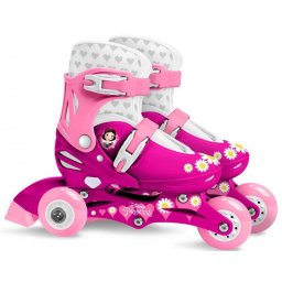 Role, Stamp, Disney, De la incepator la avansat, cu 3 roti, Ajustabile, Inchidere prin velcro, cu frana, Marime 27-30, Princess