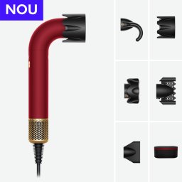 Uscător de păr Dyson Supersonic r™ HD17 Straight+Wavy, Red Velvet / Gold