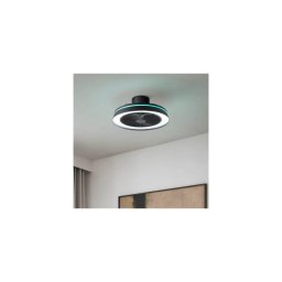 Eglo TRINIDAD 35196 - Plafonieră LED RGBW cu ventilator, 3xLED/8,5W/230V+LED/6W, negru+telecomandă