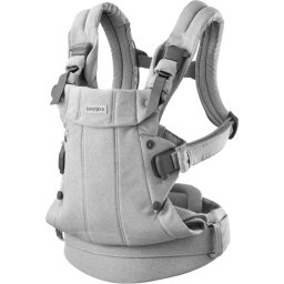Marsupiu anatomic cu multiple pozitii de purtare BabyBjorn colectia Harmony, tesatura melange, Light Gray