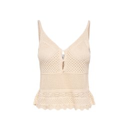 ONLY Top Onllison Sl Peplum Knt 15369246 11-0809 TCX ecru