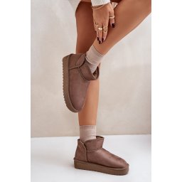 Women's platform snow boots D.Franklin DFSH370010 Taupe