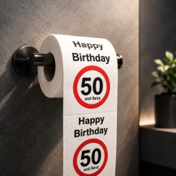 Hartie igienica amuzanta Aniversare 50 de ani