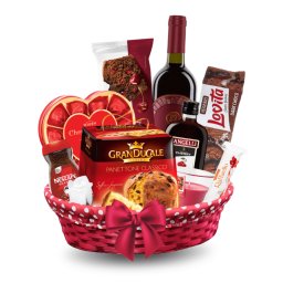 Coș Cadou Gourmet cu Cafea și Dulciuri Fine – Selecție Premium